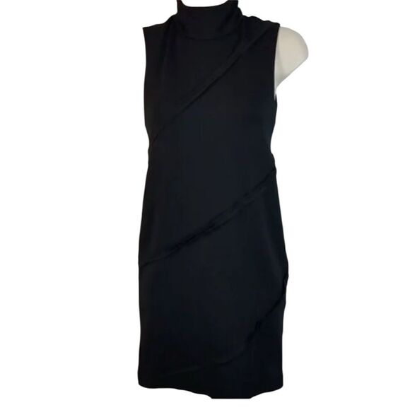 Alice + Olivia Black sleeveless body con dress with mock turtleneck size XS - Picture 11 of 11
